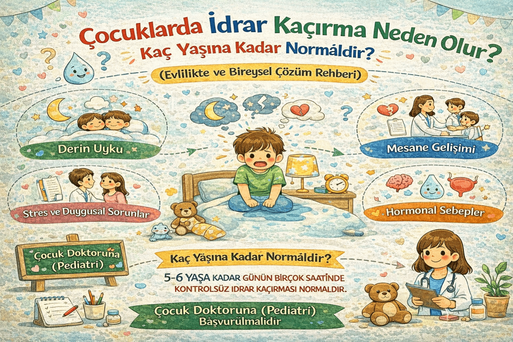 çocuklarda idrar kaçırma neden olur kaç yaş normal