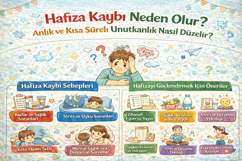 hafıza kaybı neden olur kısa süreli unutkanlıık