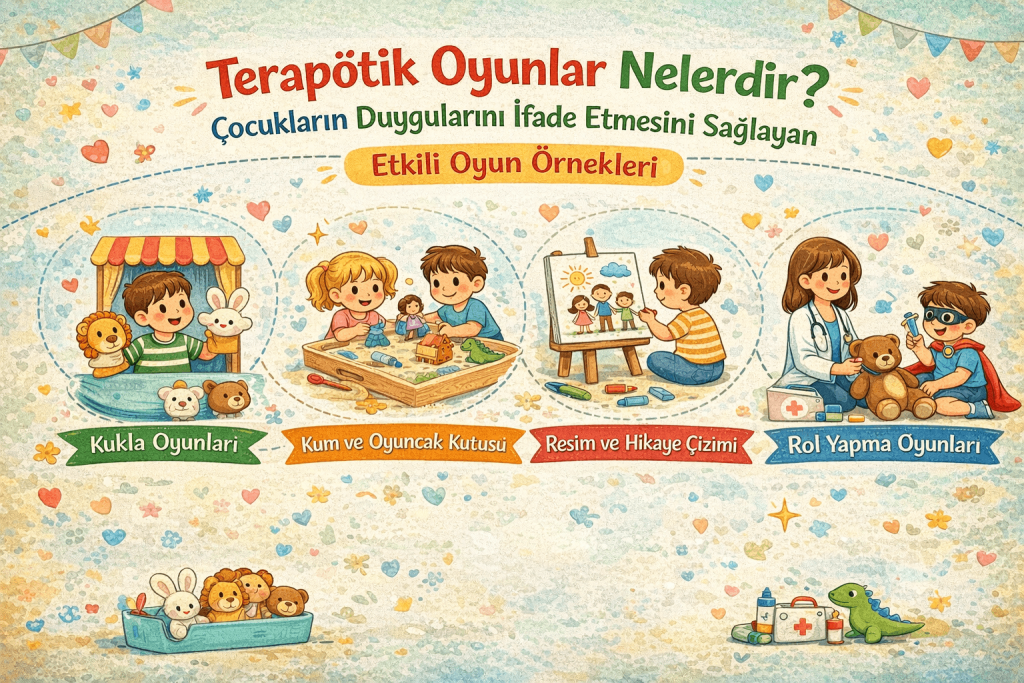 terapotik oyunlar çocukların duygularını ifade etmesi